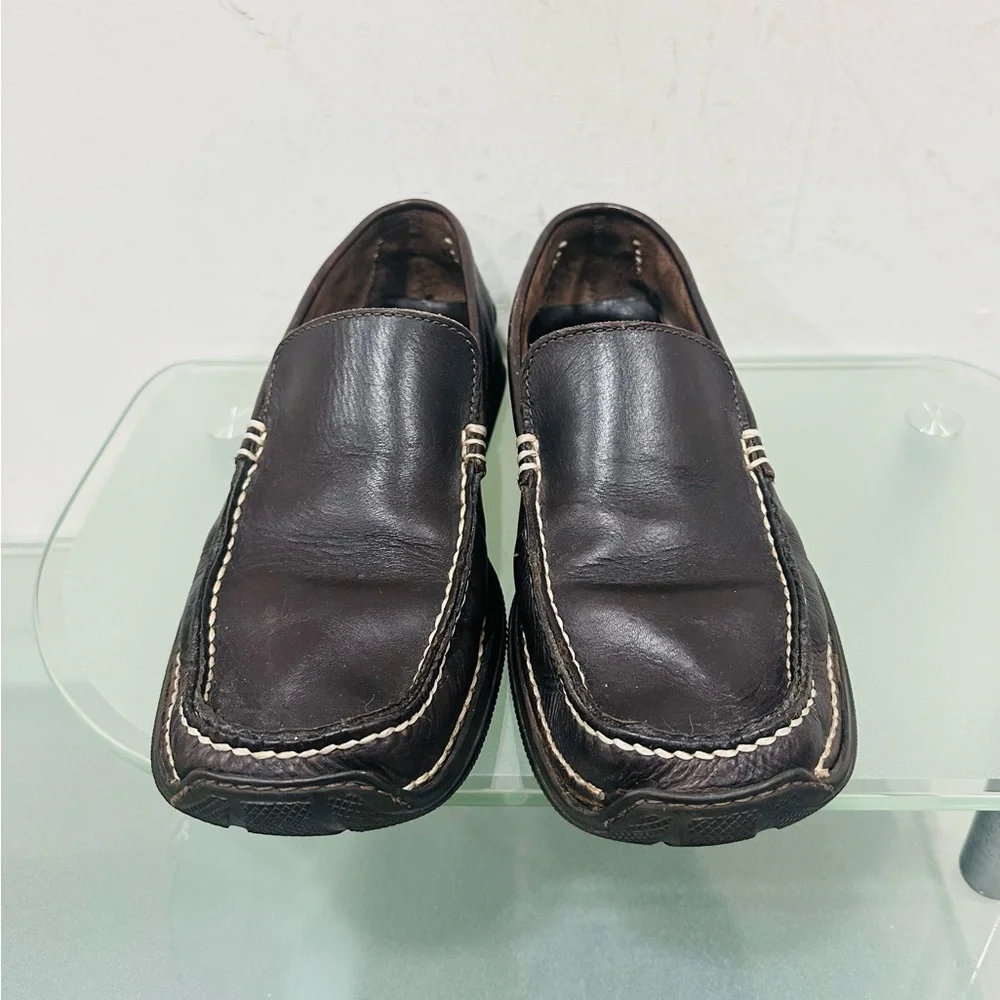 BANANA REPUBLIC‎ BROWN GENUINE LEATHER CASUAL MEN'S SHOES SIZE 11 Made In Italy